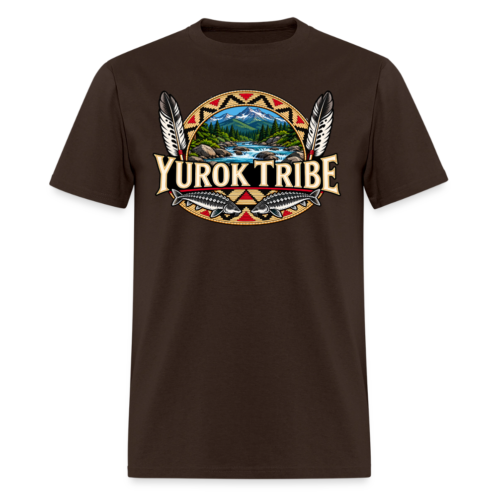 Yurok Tribe Sturgeon Men's T-Shirt - brown