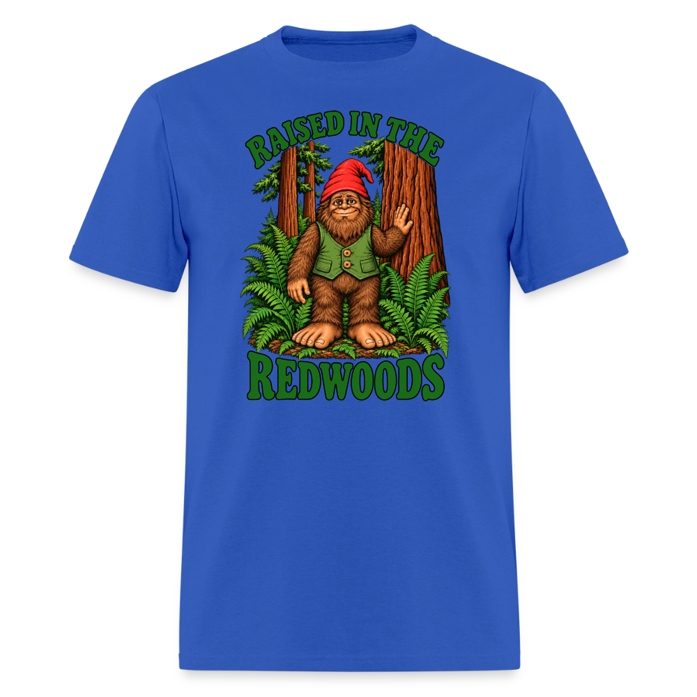 Gnomefoot Raised in the Redwoods Men's T-Shirt - royal blue