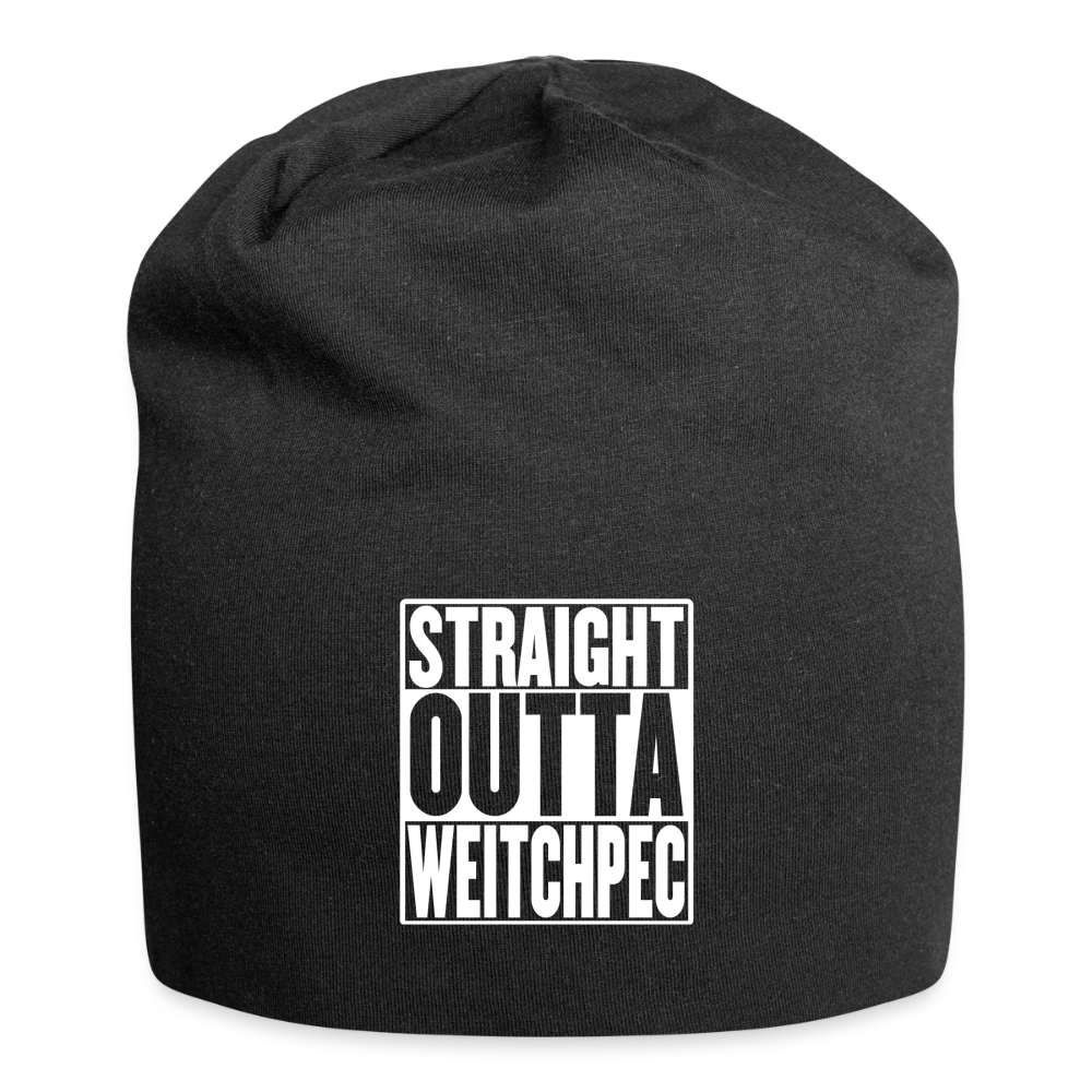 Straight Outta Weitchpec Jersey Beanie - black