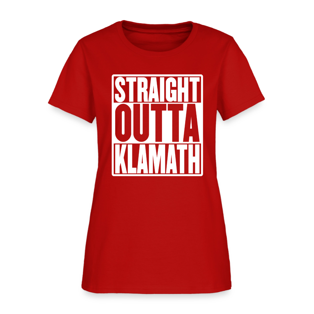Straight Outta Klamath Women's T-Shirt - red