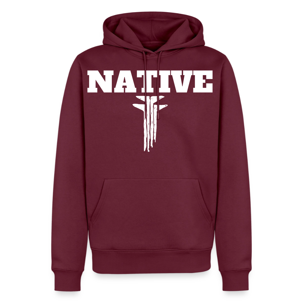 Native Frogs Sketch Men’s Premium Hoodie - burgundy