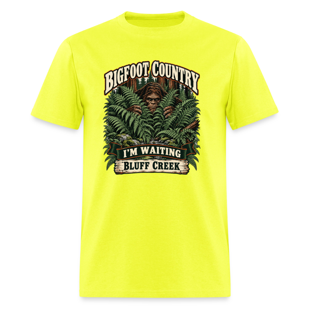 Bigfoot Country Waiting Bluff Creek - safety green