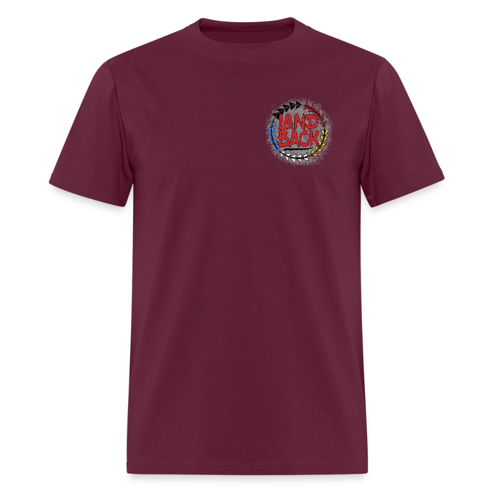 Land Back T-Shirt - burgundy