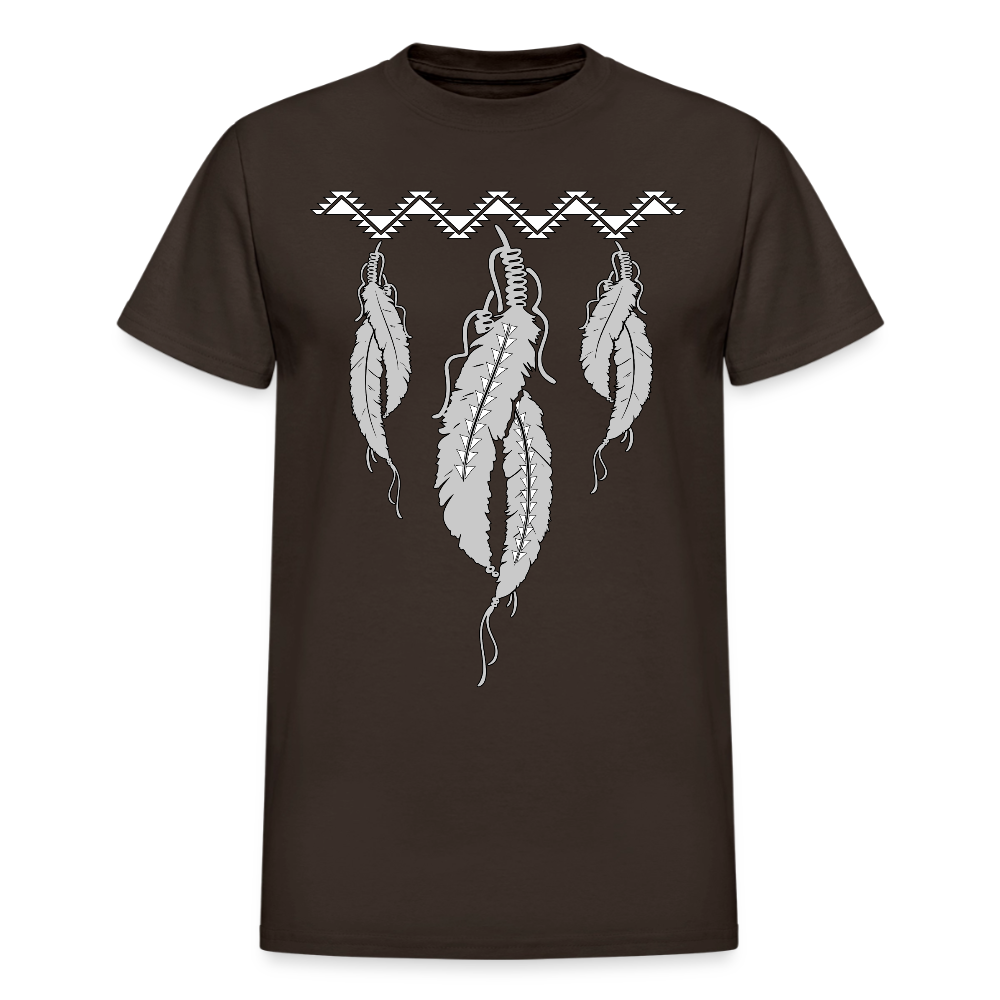 Sturgeon Feathers w Swallow Tail Ultra Cotton Adult T-Shirt - dark chocolate