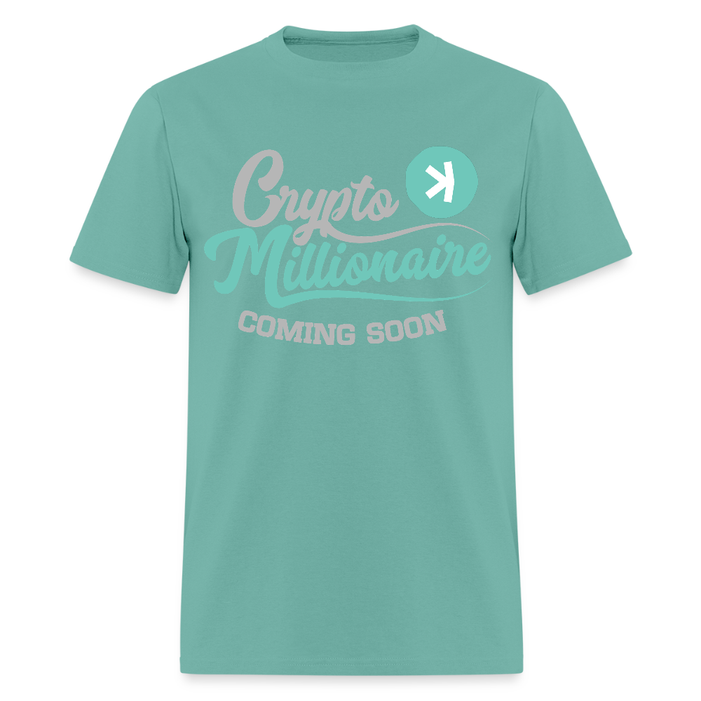 Crypto Millionaire Coming Soon Kaspa Logo - aquatic