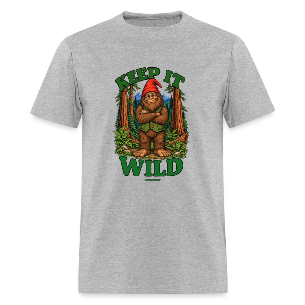 Keep It Wild Gnomefoot Men's T-Shirt - heather gray