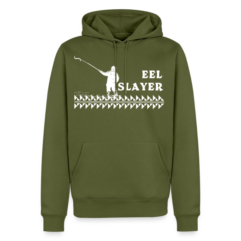 Eel Slayer Men’s Premium Hoodie - khaki green 
