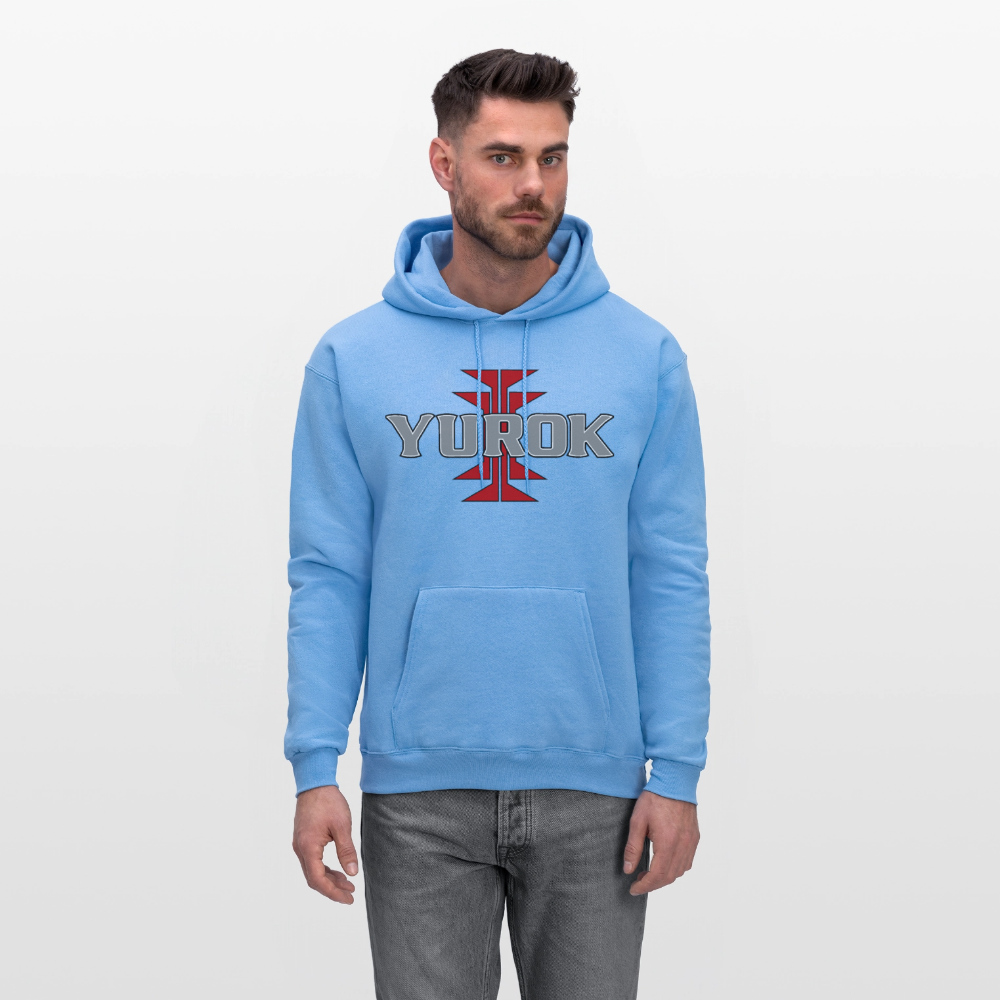Yurok Frog Foot Men's Hoodie - carolina blue