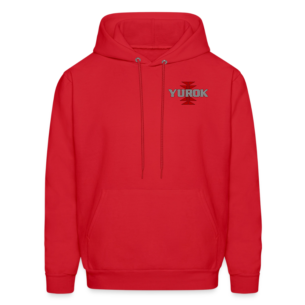 Yurok with Frogs Foot Men's Hoodie - red