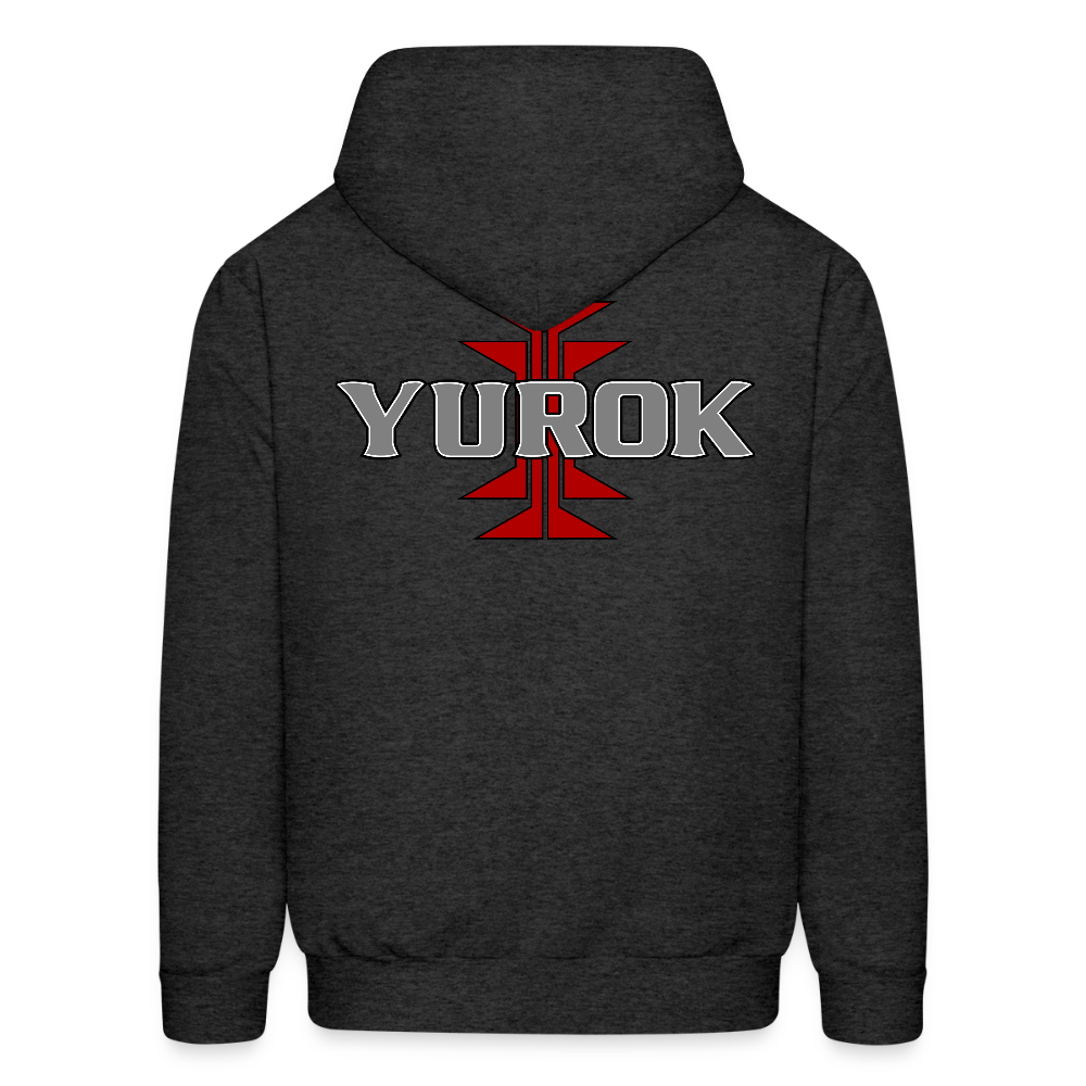 Yurok with Frogs Foot Men's Hoodie - charcoal grey