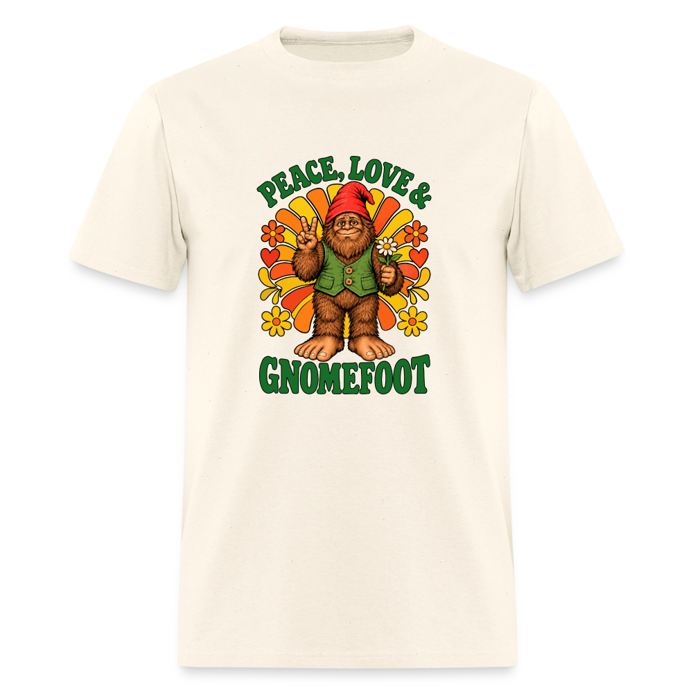 Peace Love and Gnomefoot Men's T-Shirt - sweet cream heather