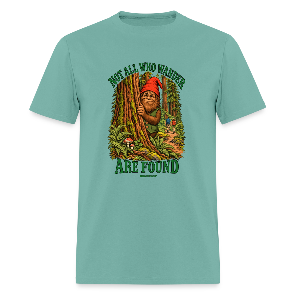 Not All Who Wander Are Found Gnomefoot Men's T-Shirt - aquatic