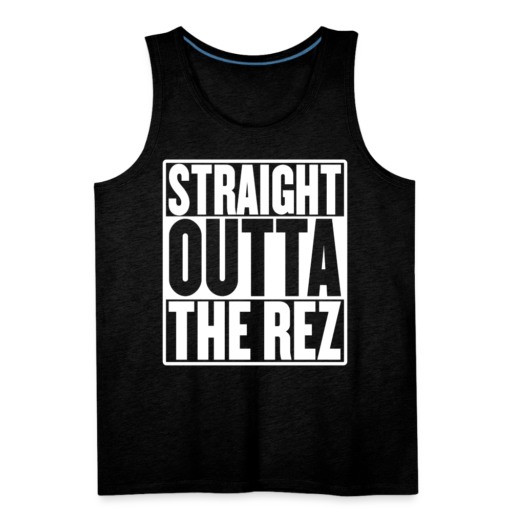 Straight Outta The Rez Men’s Premium Tank - charcoal grey