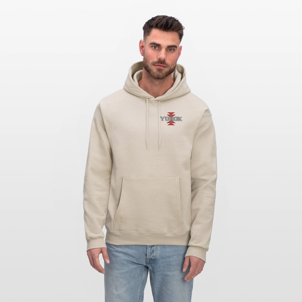Yurok with Frogs Foot Men's Hoodie - Sand