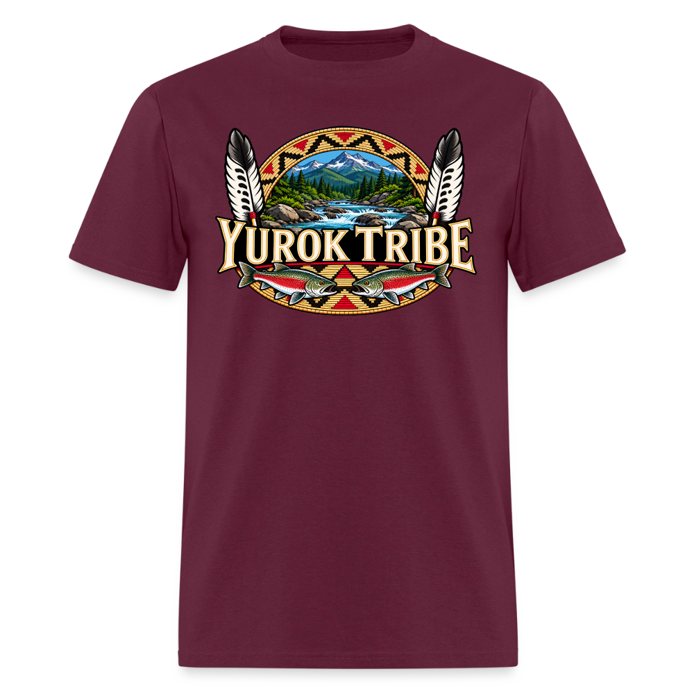Yurok Tribe Salmon Men's T-Shirt - burgundy