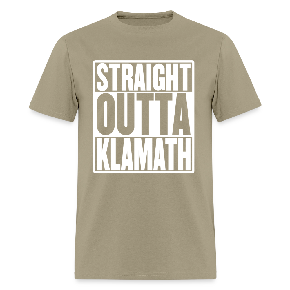 Straight Outta Klamath Men's T-Shirt - khaki