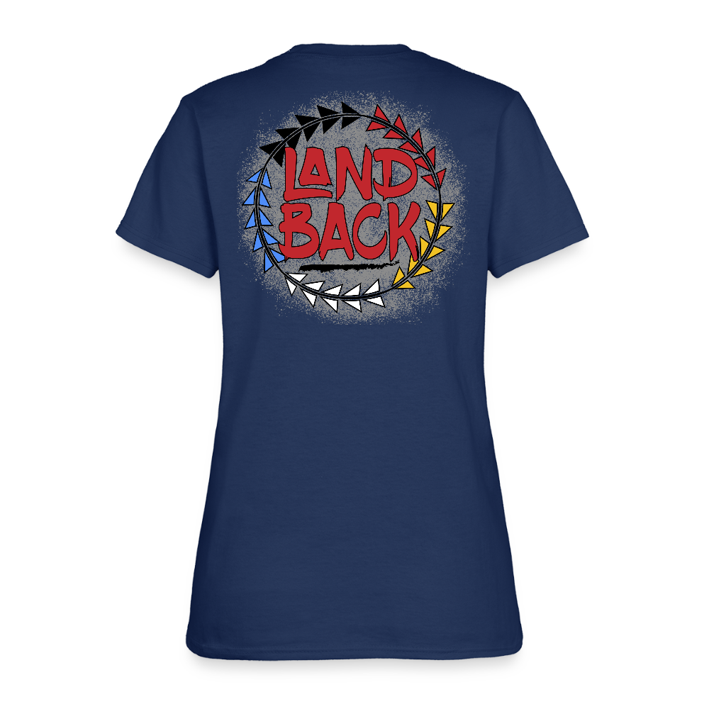 Land Back Women's T-Shirt -  blue dusk