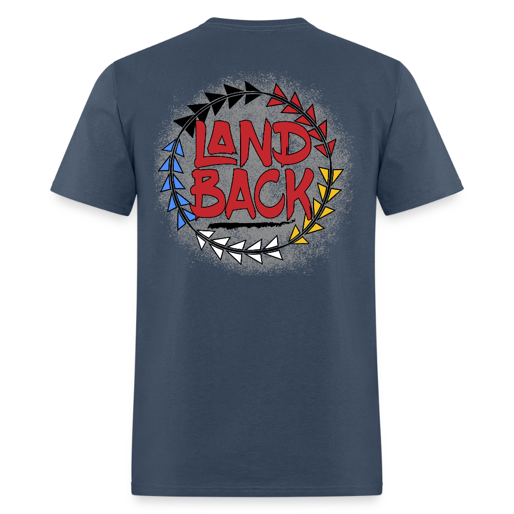 Land Back T-Shirt -  blue dusk