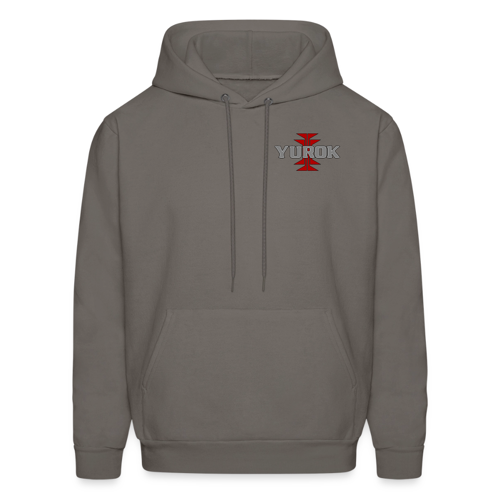 Yurok with Frogs Foot Men's Hoodie - asphalt gray