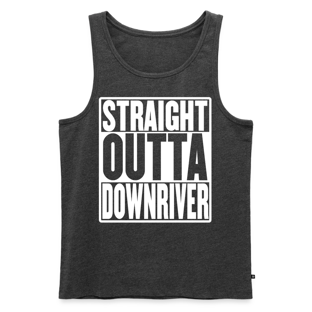 Straight Outta Downriver Men’s Premium Tank - heather anthracite