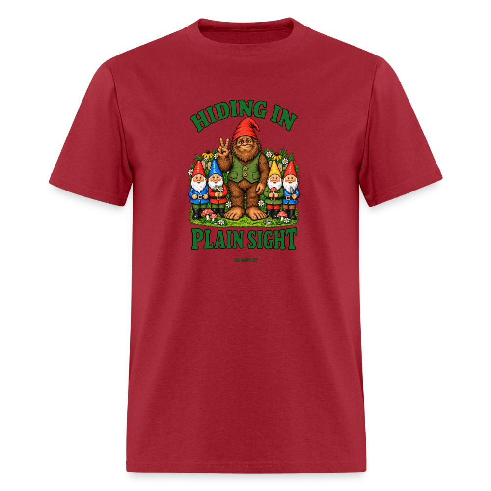 Hiding In Plain Sight Gnomefoot Men's T-Shirt - true red
