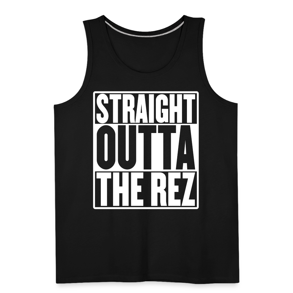 Straight Outta The Rez Men’s Premium Tank - black
