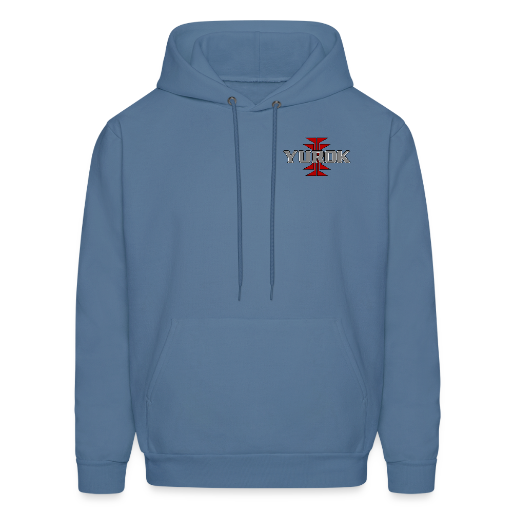 Yurok with Frogs Foot Men's Hoodie - denim blue