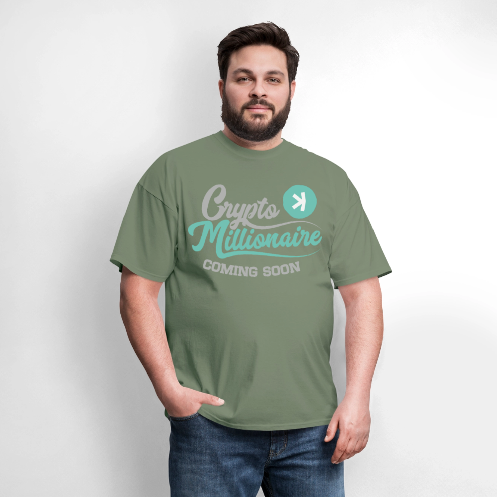 Crypto Millionaire Coming Soon Kaspa Logo - military green
