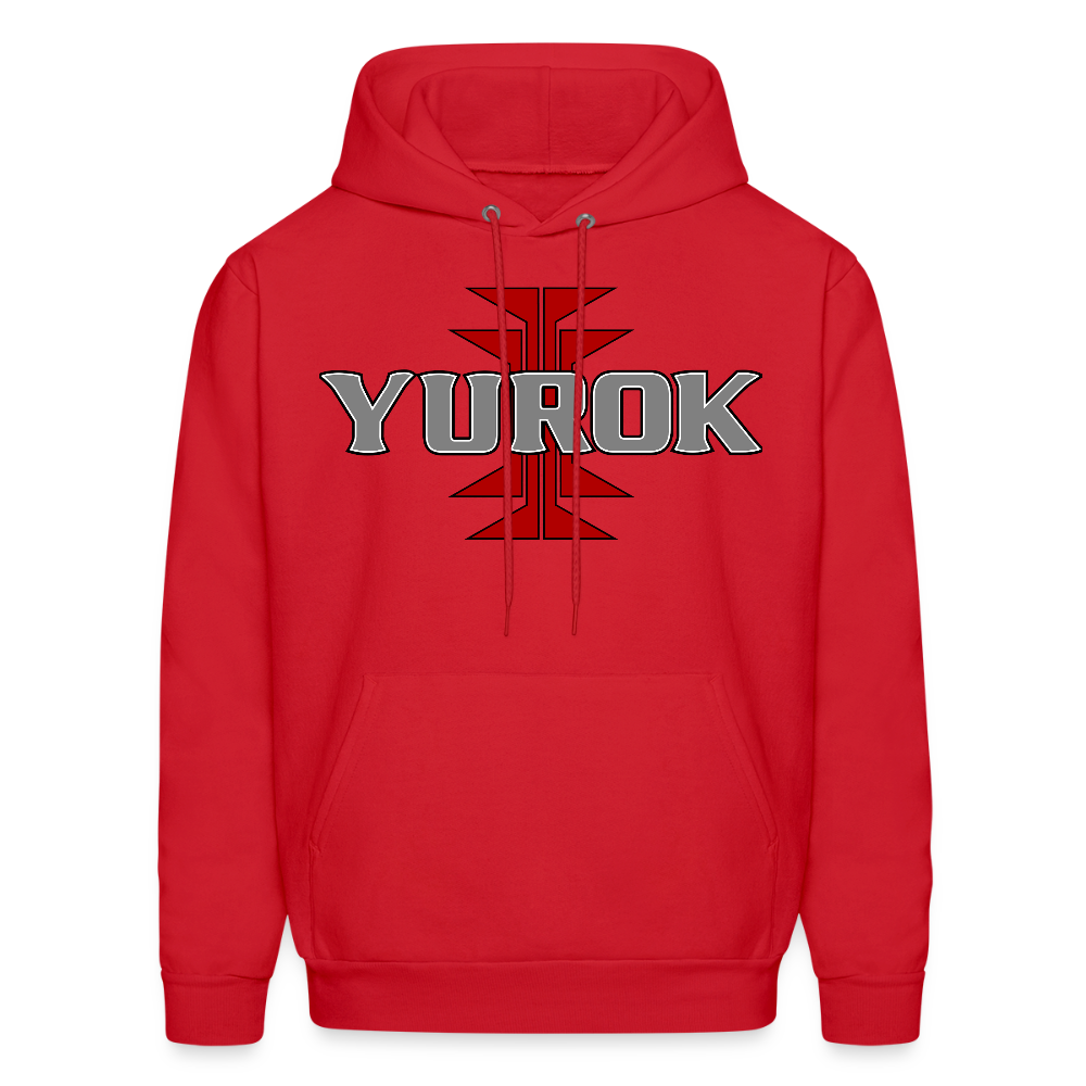 Yurok Frog Foot Men's Hoodie - red