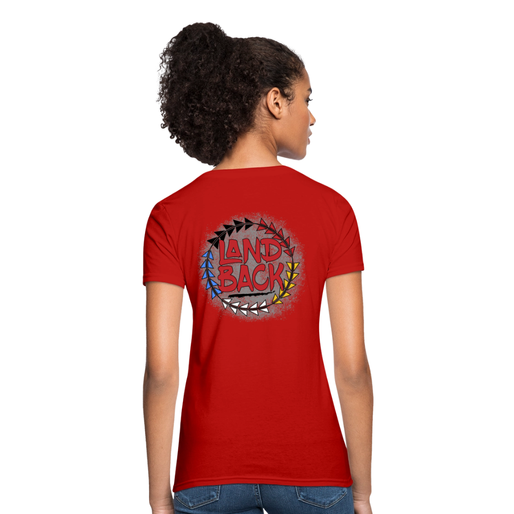 Land Back Women's T-Shirt - red
