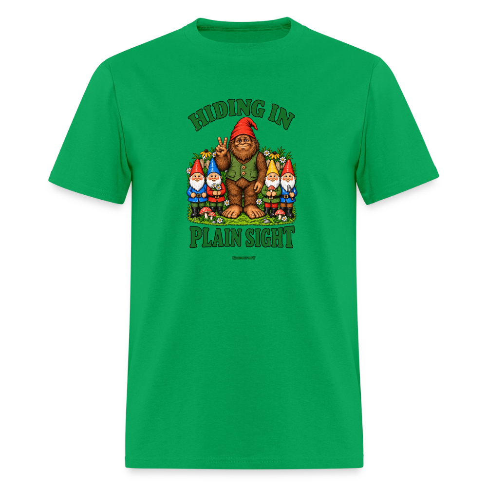 Hiding In Plain Sight Gnomefoot Men's T-Shirt - bright green