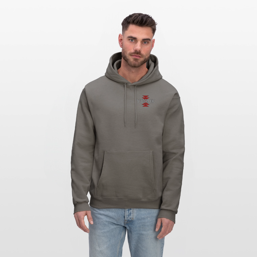Yurok with Frogs Foot Men's Hoodie - asphalt gray