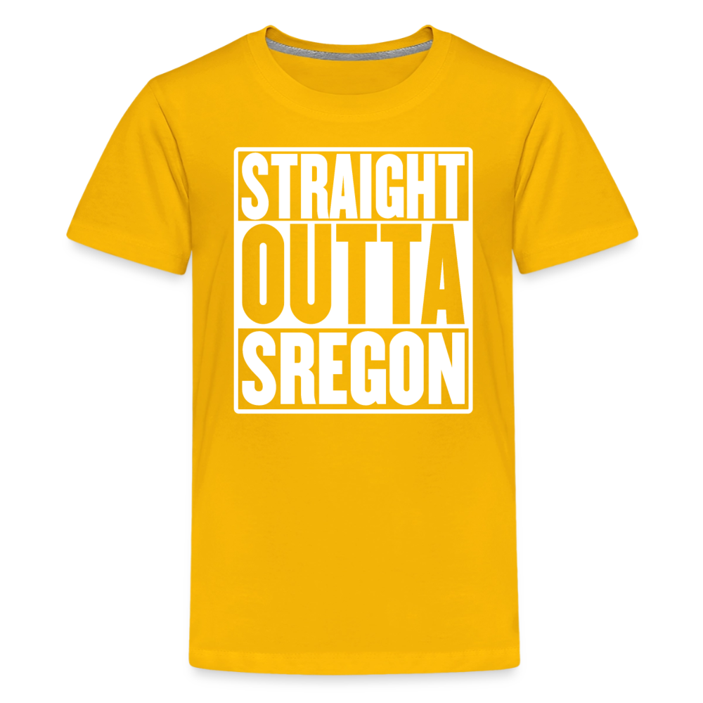 Straight Outta Sregon Kids' Premium T-Shirt - sun yellow