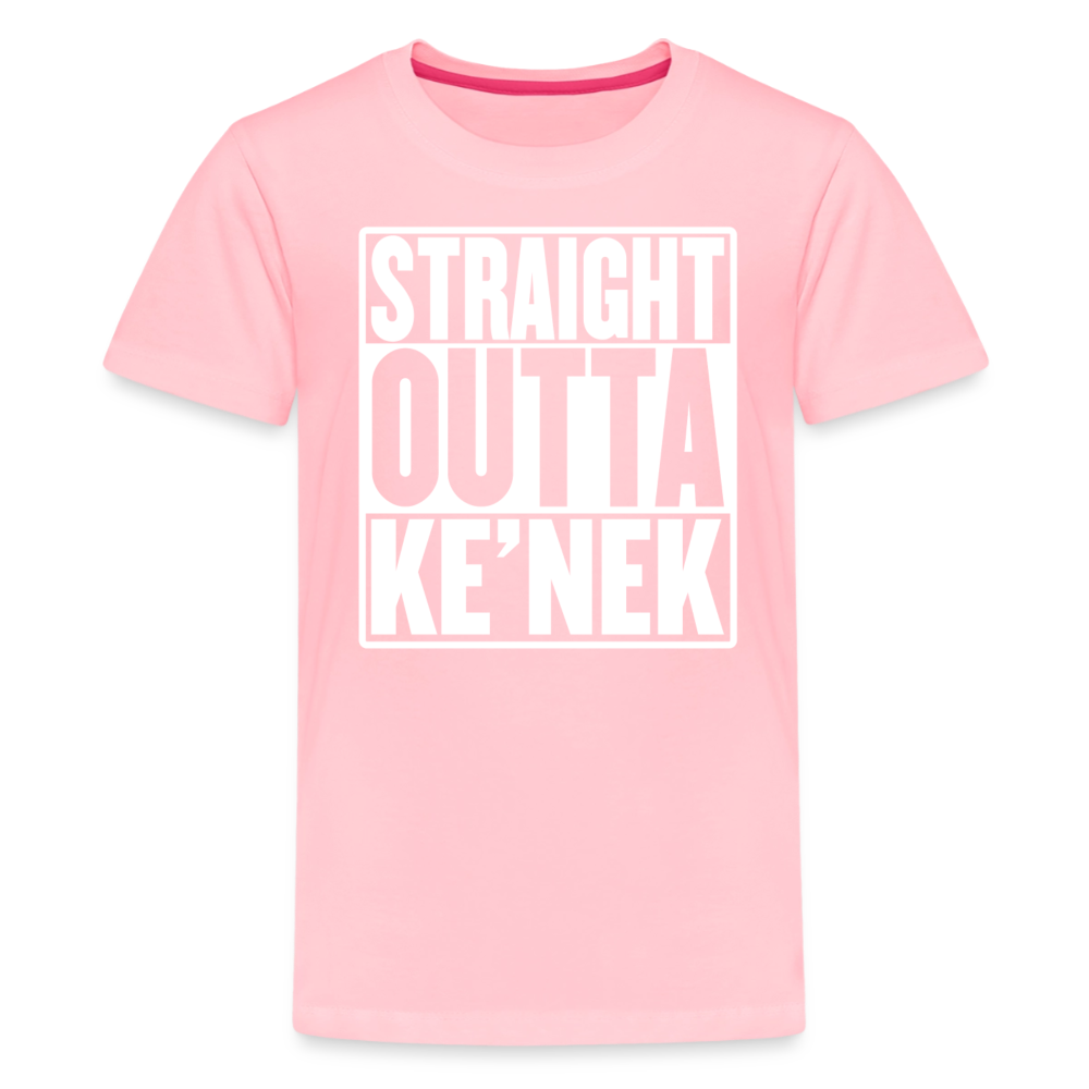 Straight Outta Ke’nek Kids' Premium T-Shirt - pink