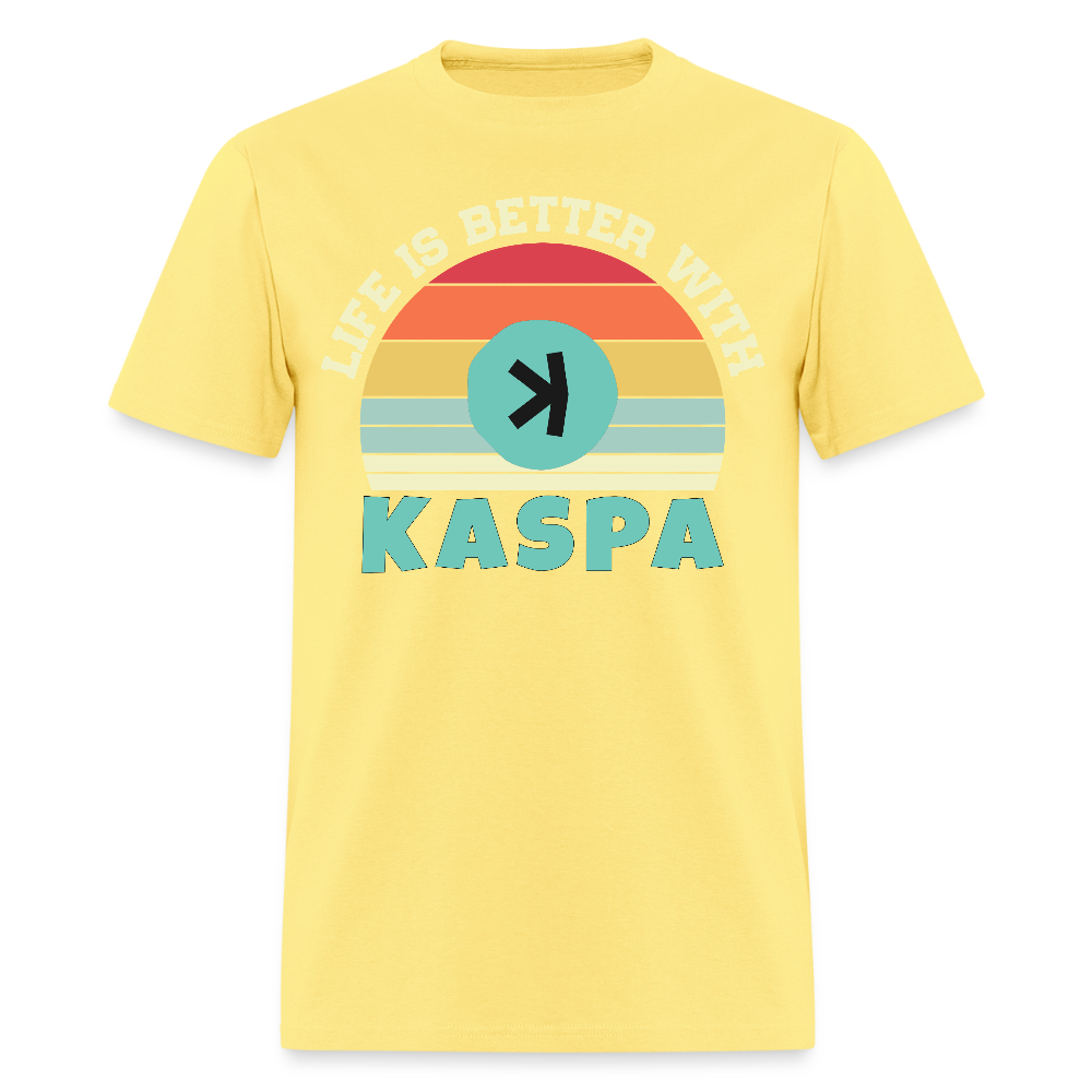 Life is better with Kaspa T-shirt - cornsilk