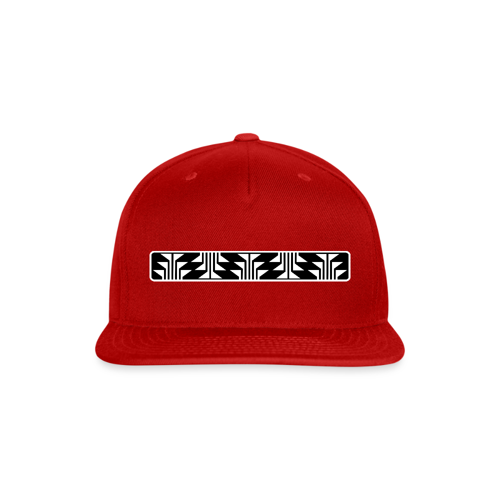 Frog Foot Panel Snapback Baseball Cap - red
