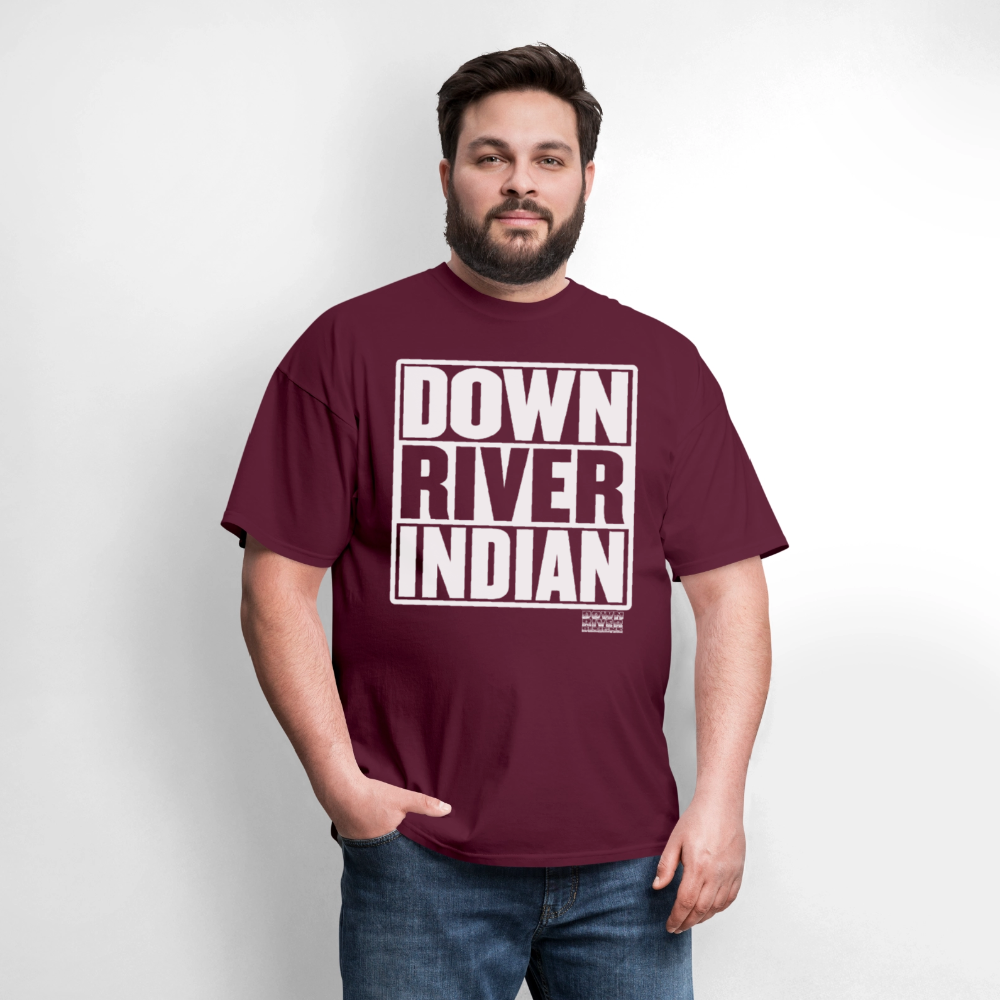 Down River Indian Tee - burgundy