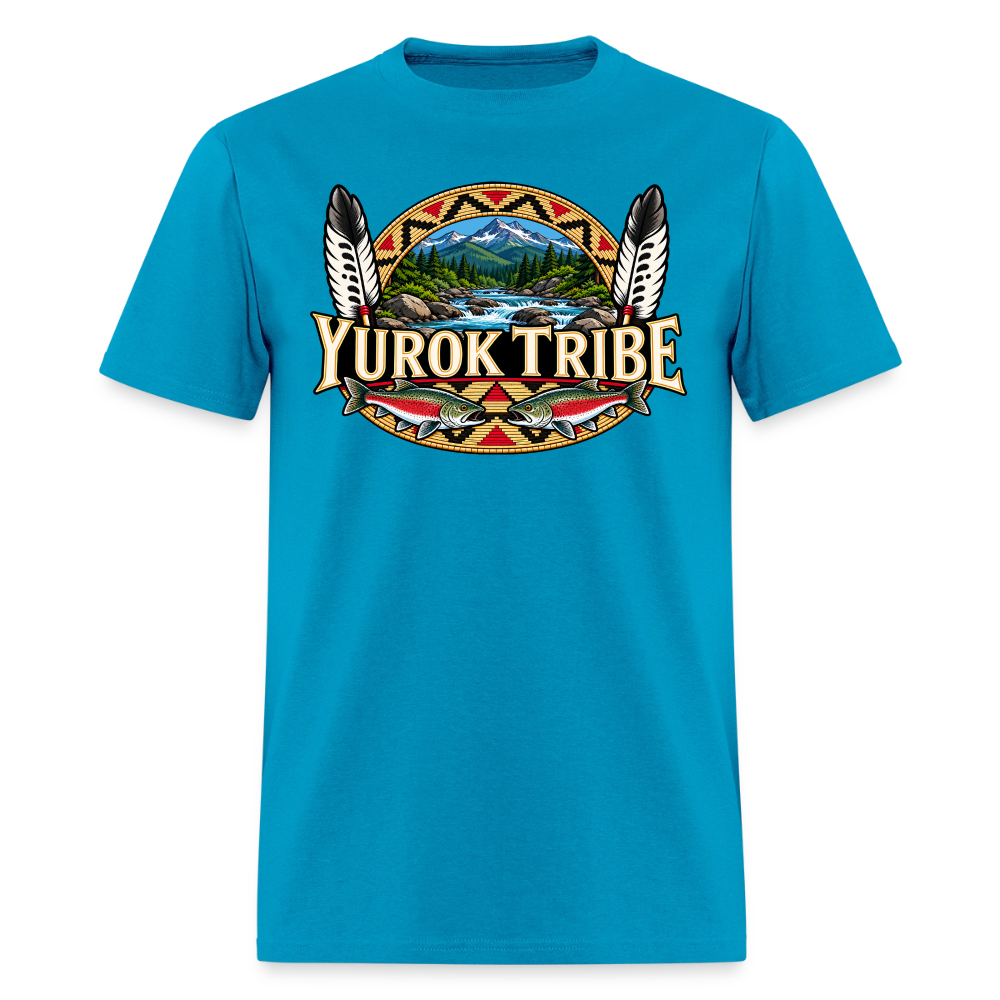 Yurok Tribe Salmon Men's T-Shirt - turquoise