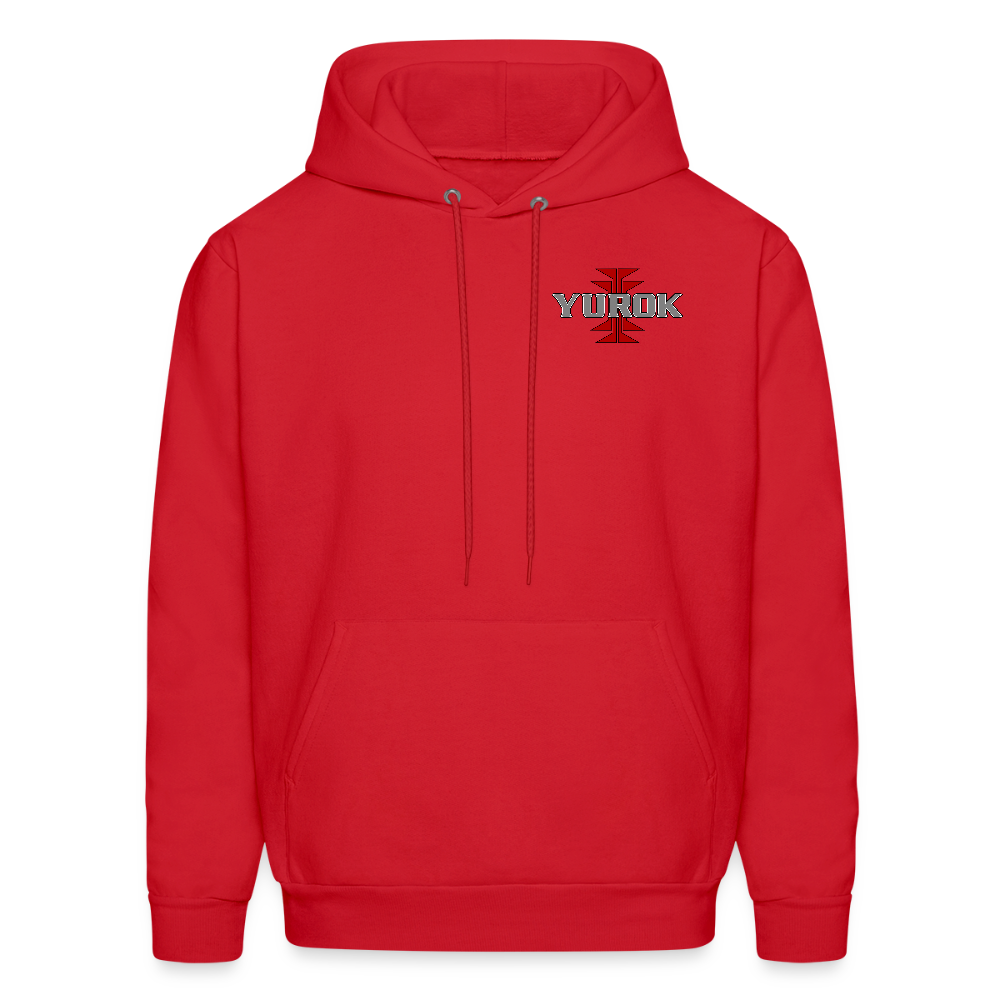 Yurok with Frogs Foot Men's Hoodie - red
