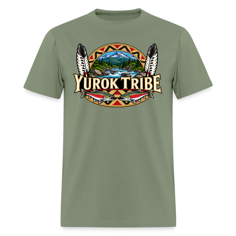 Yurok Tribe Salmon Men's T-Shirt - military green