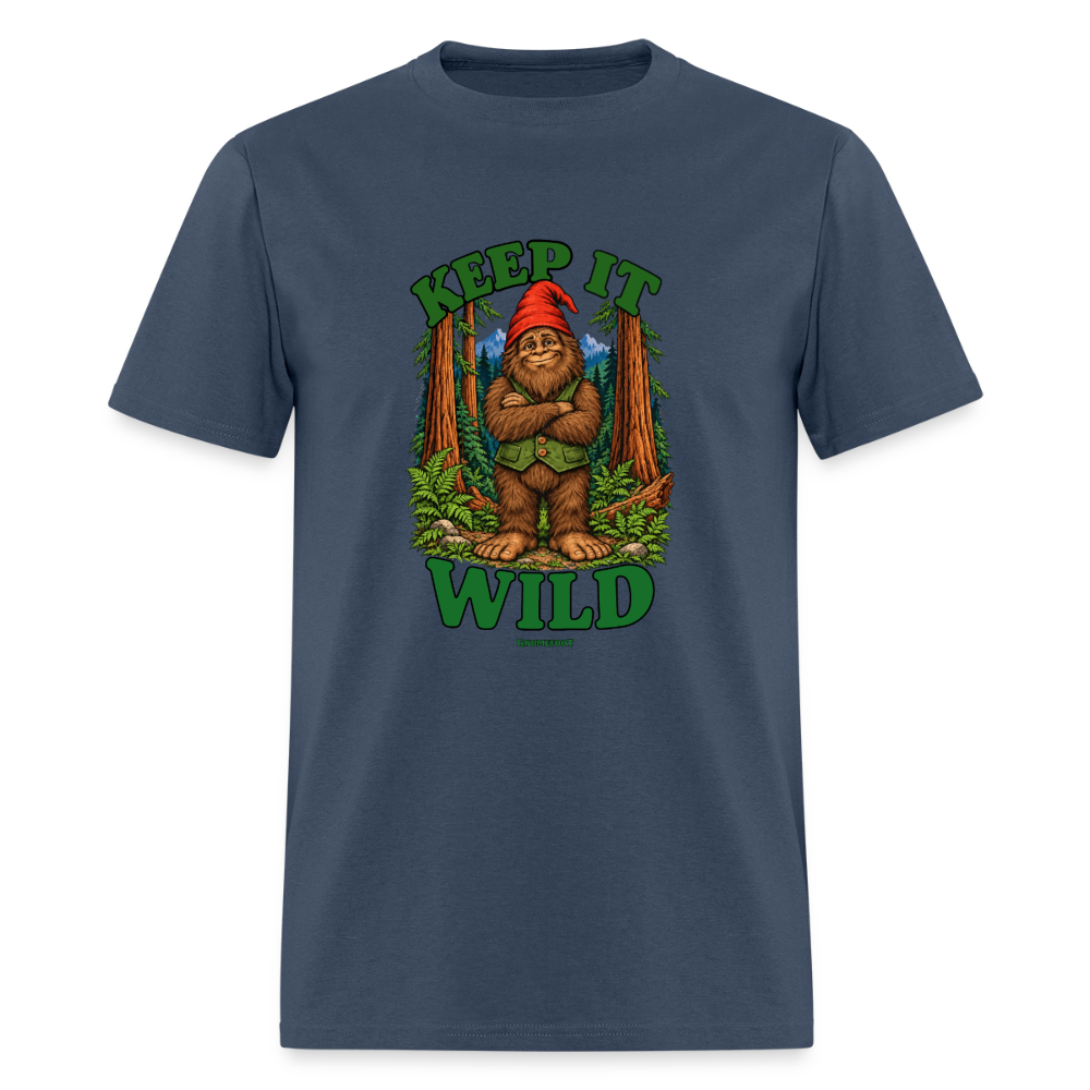Keep It Wild Gnomefoot Men's T-Shirt -  blue dusk