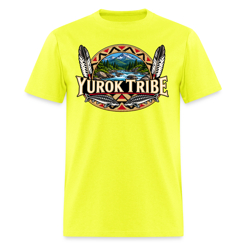 Yurok Tribe Sturgeon Men's T-Shirt - safety green