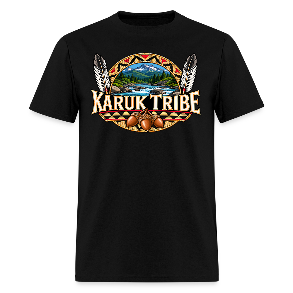 Karuk Tribe Acorn Design Men's T-Shirt - black