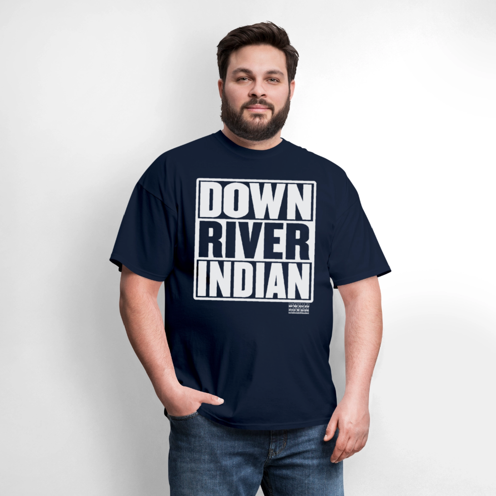 Down River Indian Tee - navy