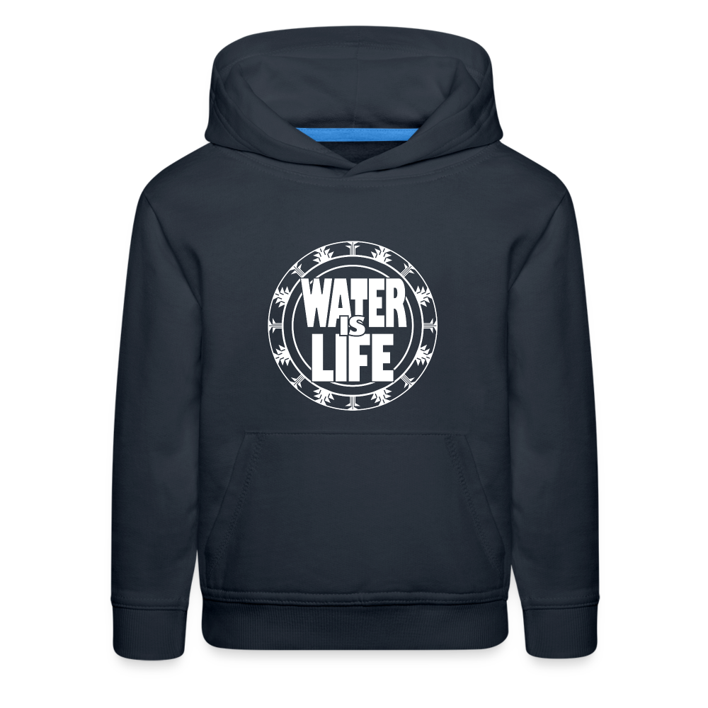 Water Is Life Kids‘ Premium Hoodie - navy
