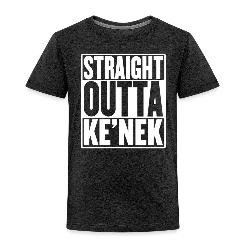 Straight Outta Ke’nek Toddler Premium T-Shirt - charcoal grey