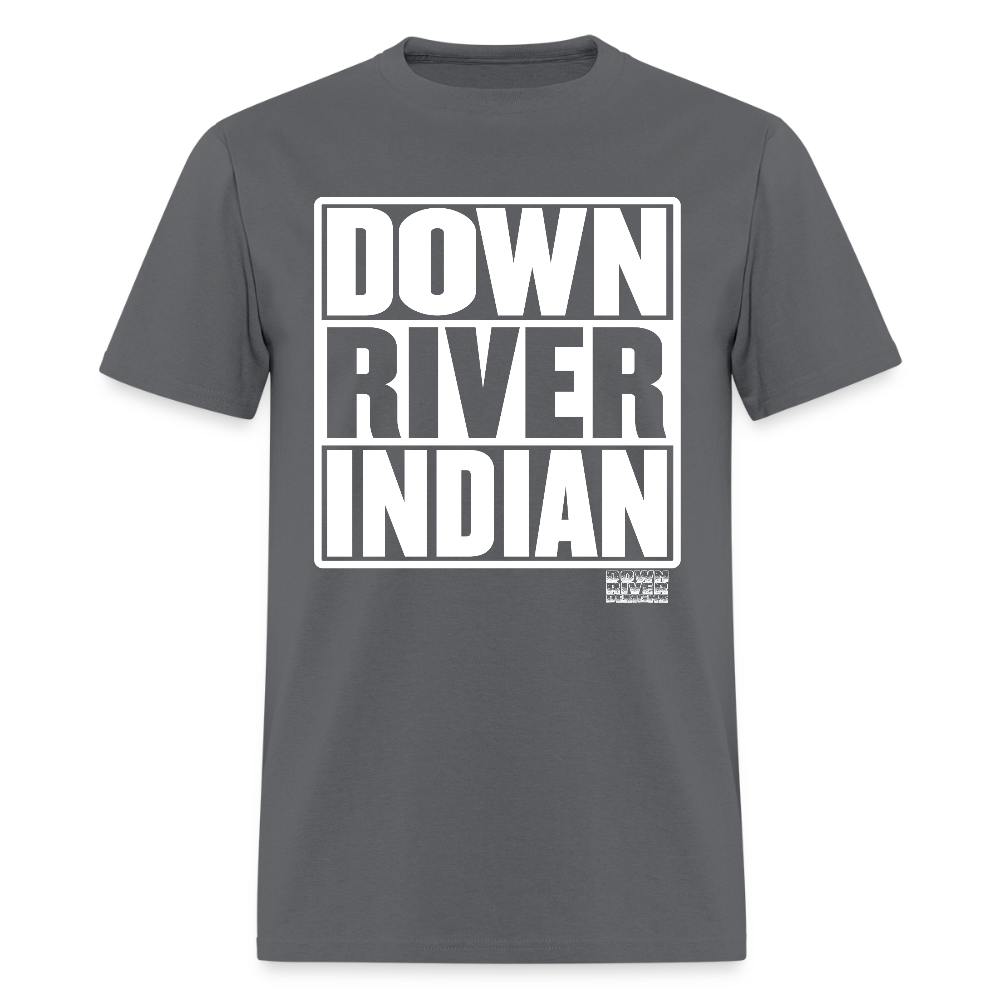 Down River Indian Tee - charcoal