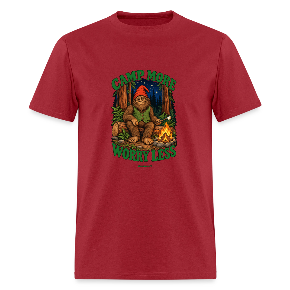 Camp More Worry Less Gnomefoot Men's T-Shirt - true red