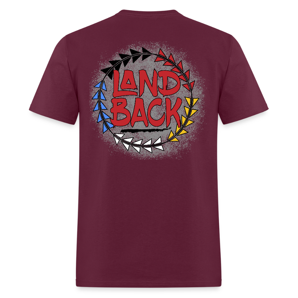 Land Back T-Shirt - burgundy