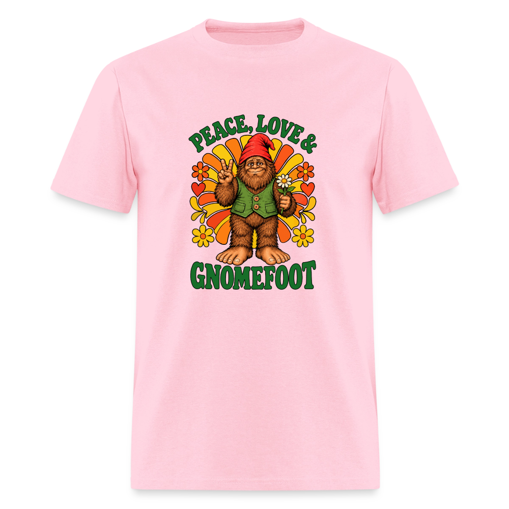 Peace Love and Gnomefoot Men's T-Shirt - pink